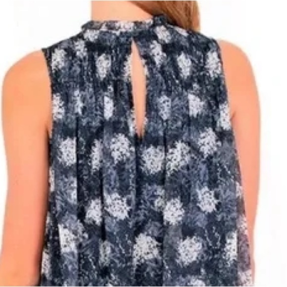 Joie Sleeveless Sheer Overlay Mini Dress Baltic Print Blue, Size XXL NWT - Picture 8 of 11